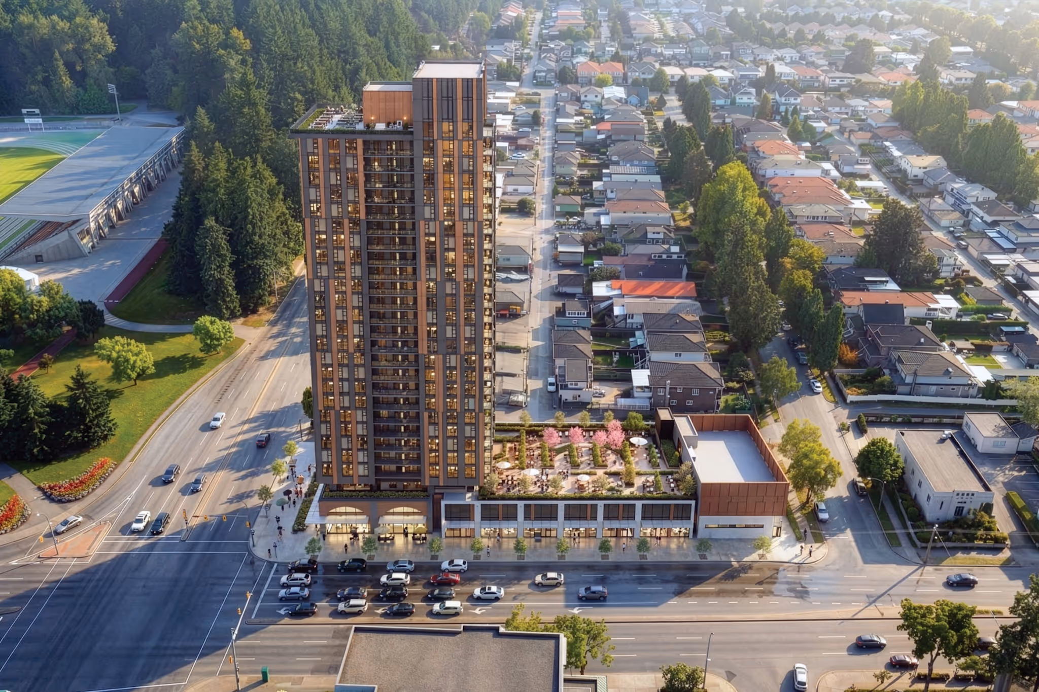 大西路边界处拟建25层租赁住房塔