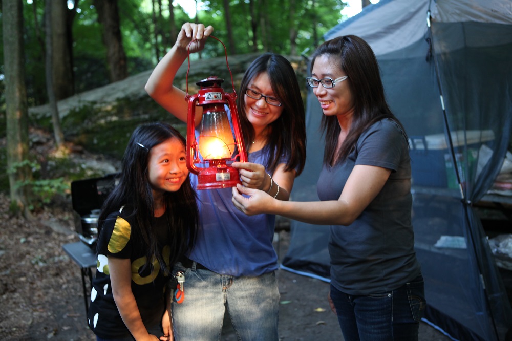 What equipment is allowed during a fire ban?