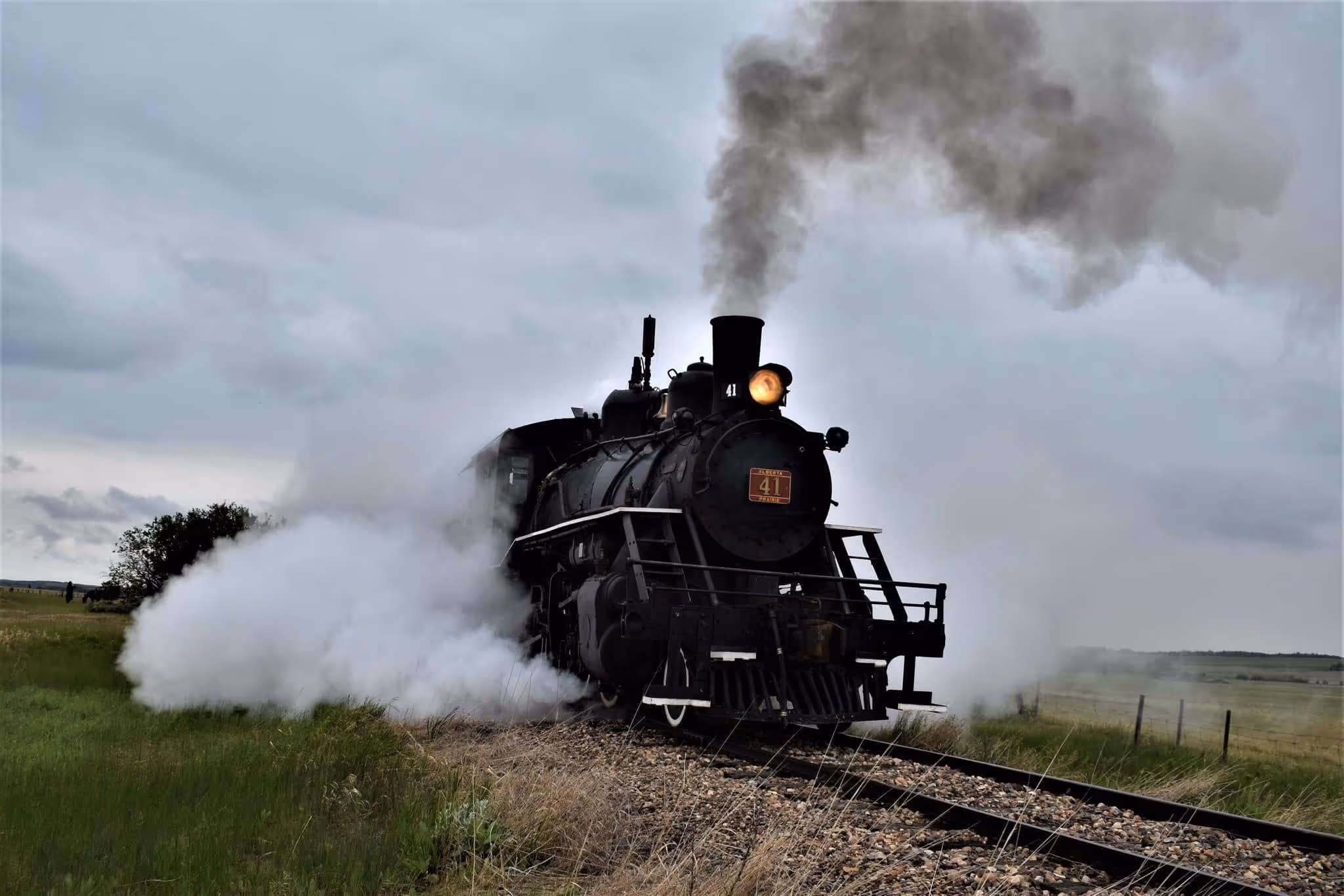 Take a ride on a vintage passenger train in this small Alberta town
