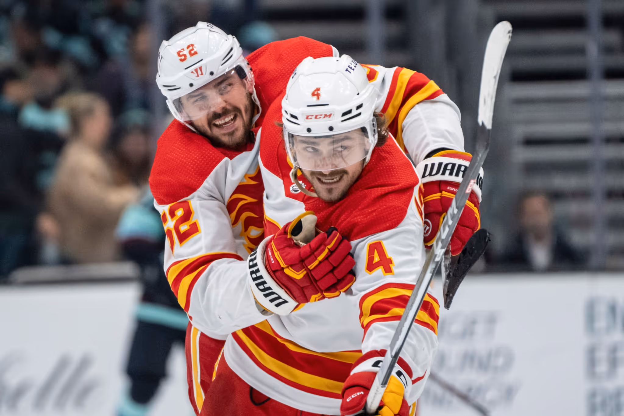 Ex-Calgary Flames teammates were throwing punches at each other in playoff game