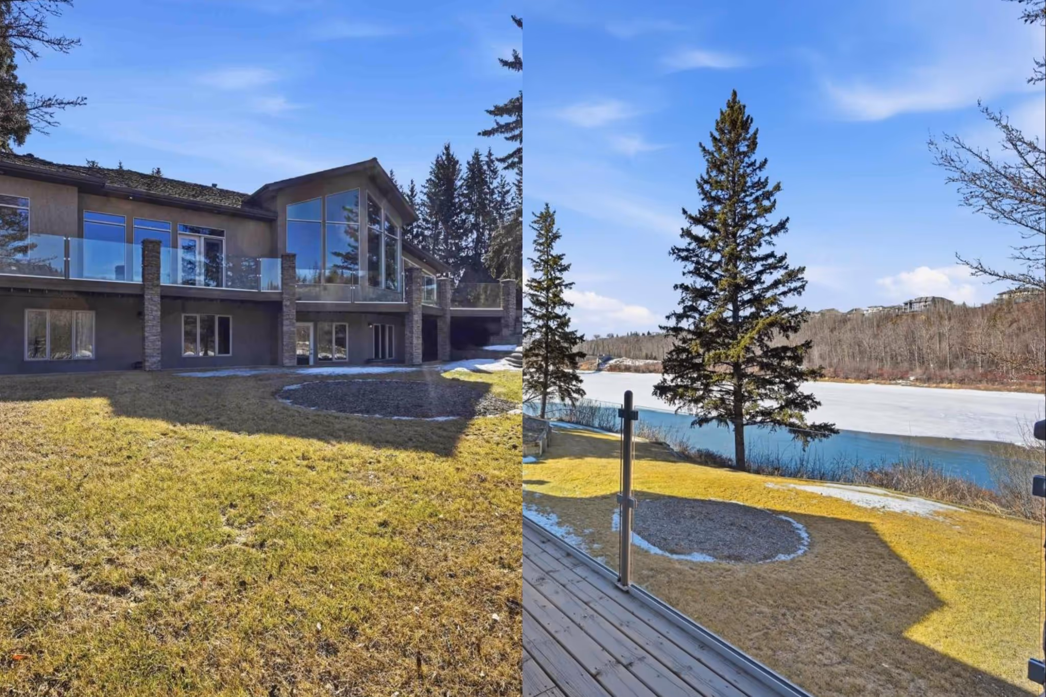 A $3.9M home right in the river valley is so close to Fort Edmonton Park