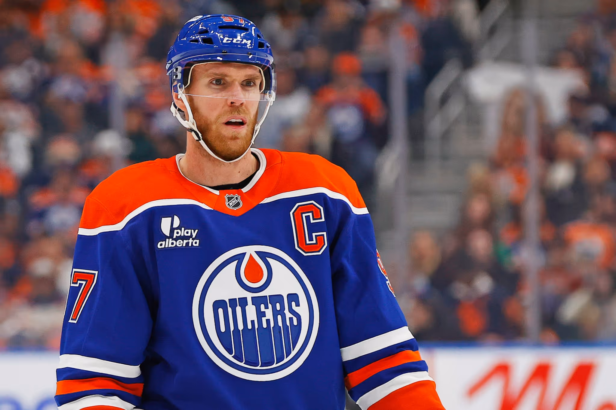 McDavid banged up and could miss tonight's Edmonton Oilers playoff game