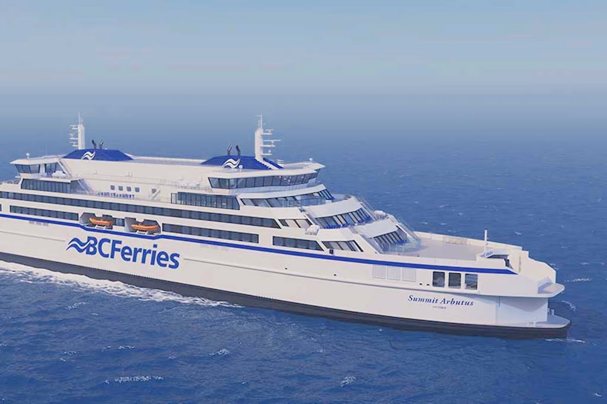 These are the tree-inspired names of BC Ferries' future four largest ships, built in China