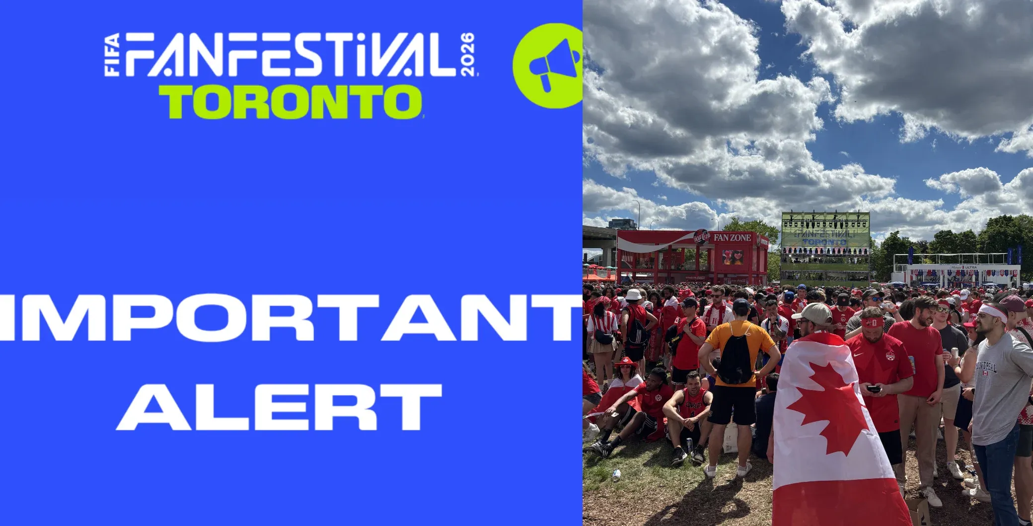 Toronto FIFA Fan Festival opening delayed until 3 p.m. today due to severe weather