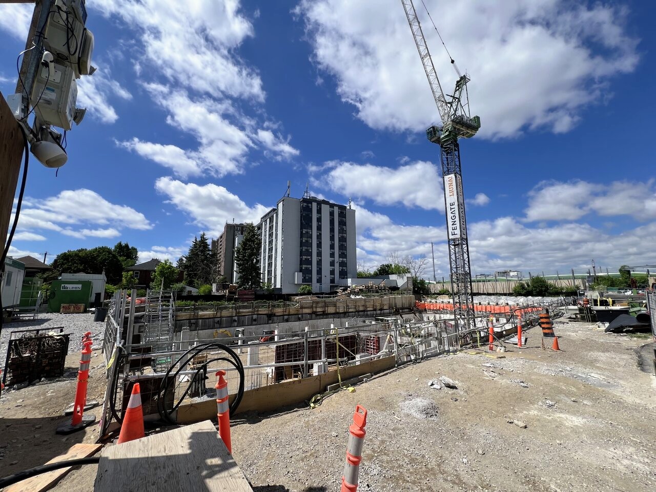 Crane Installed for Mount Dennis Rental Tower