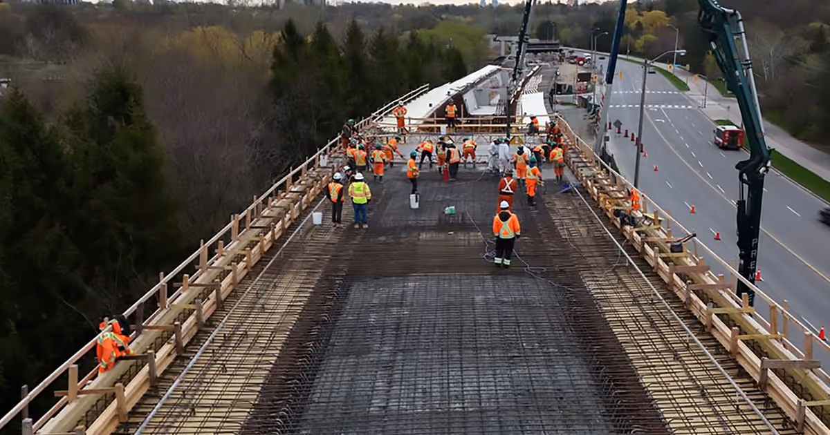 Toronto's new elevated transit line just crossed a huge milestone