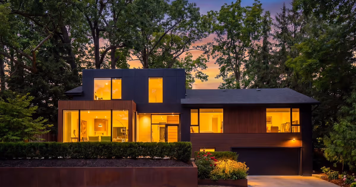 Toronto home inspired by French modern architecture selling for under $5M