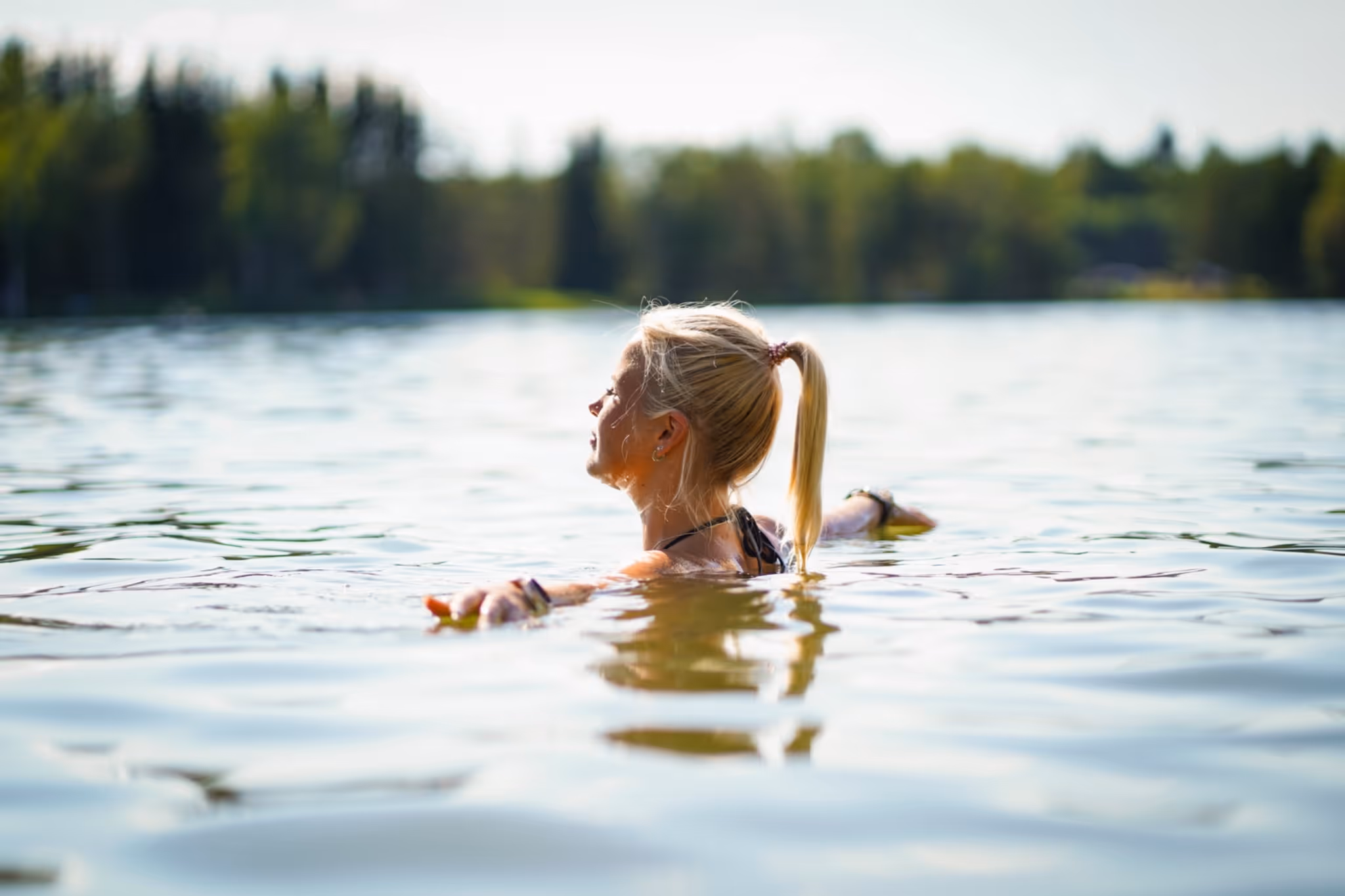 This Alberta lake has barely any crowds for a warm summer swim