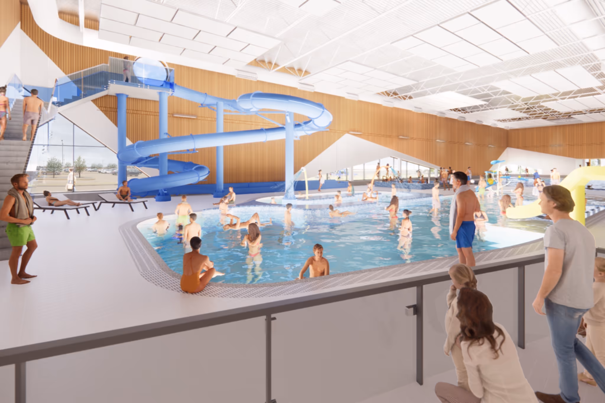 A big new pool with a lazy river and waterslides is being built in northern Alberta