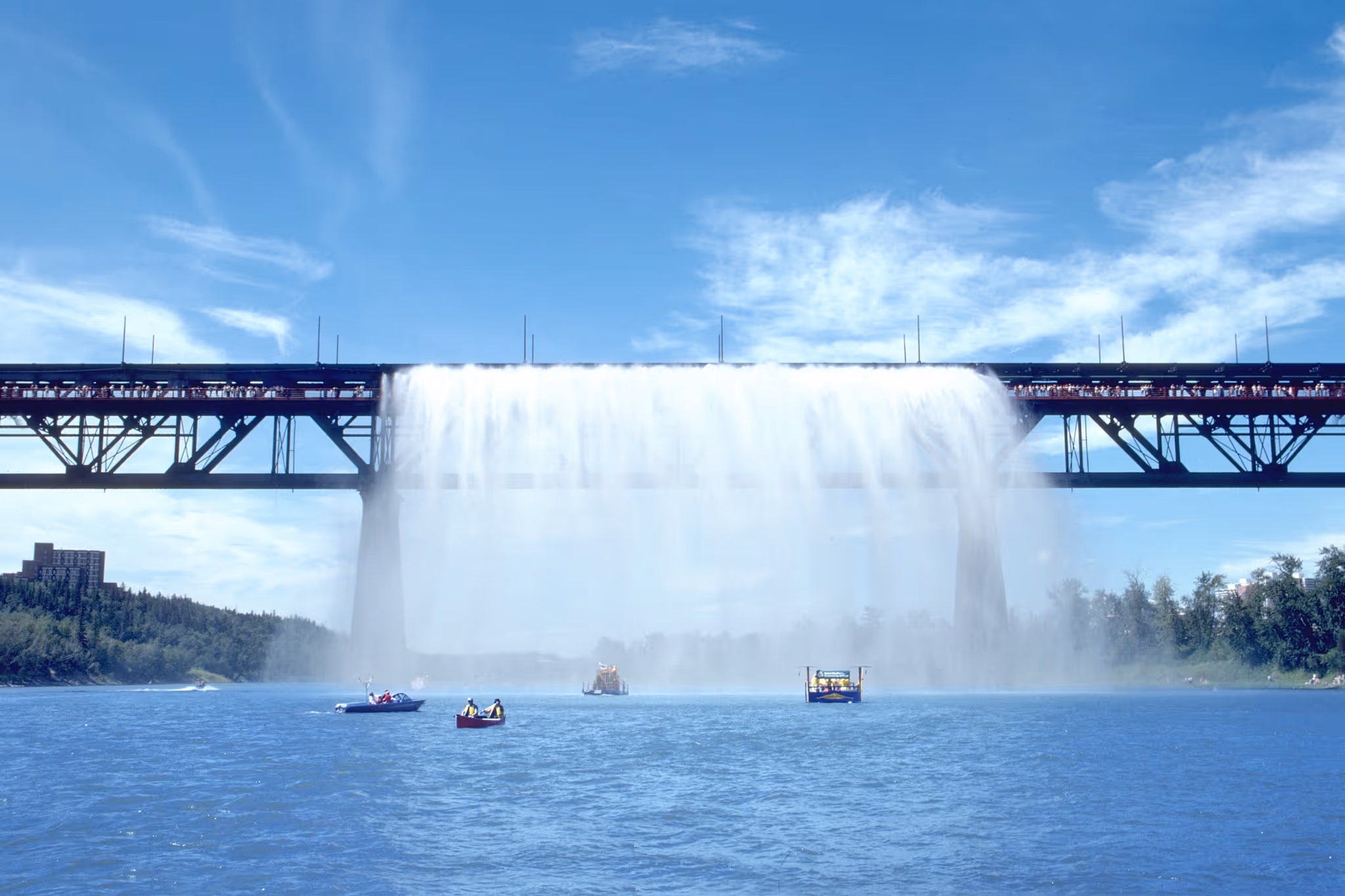 A MASSIVE waterfall used to pour off the High Level Bridge every summer