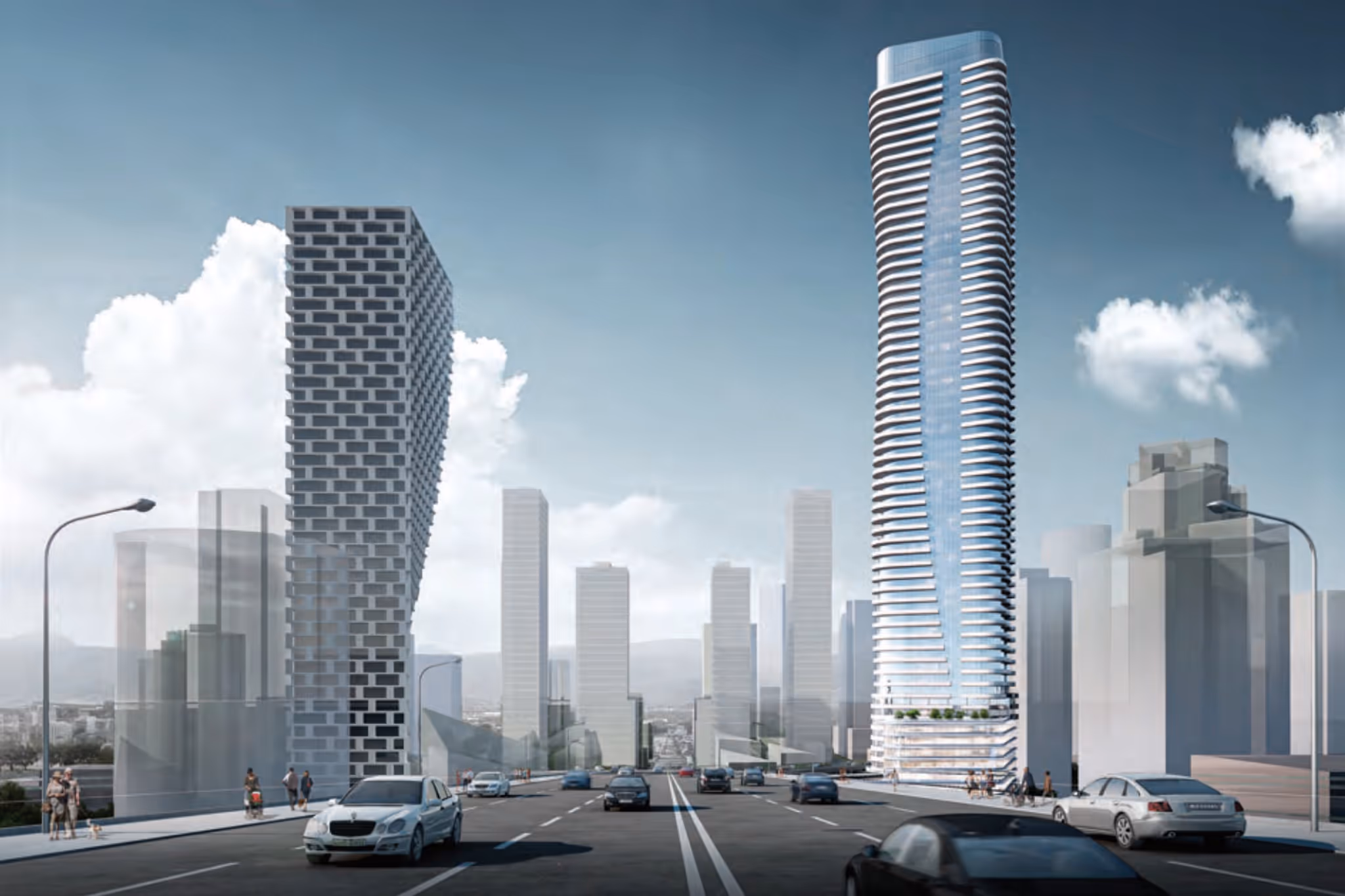 Gateway landmark condo and hotel tower with 10,000 sq. ft. top-floor destination restaurant proposed beside Granville…