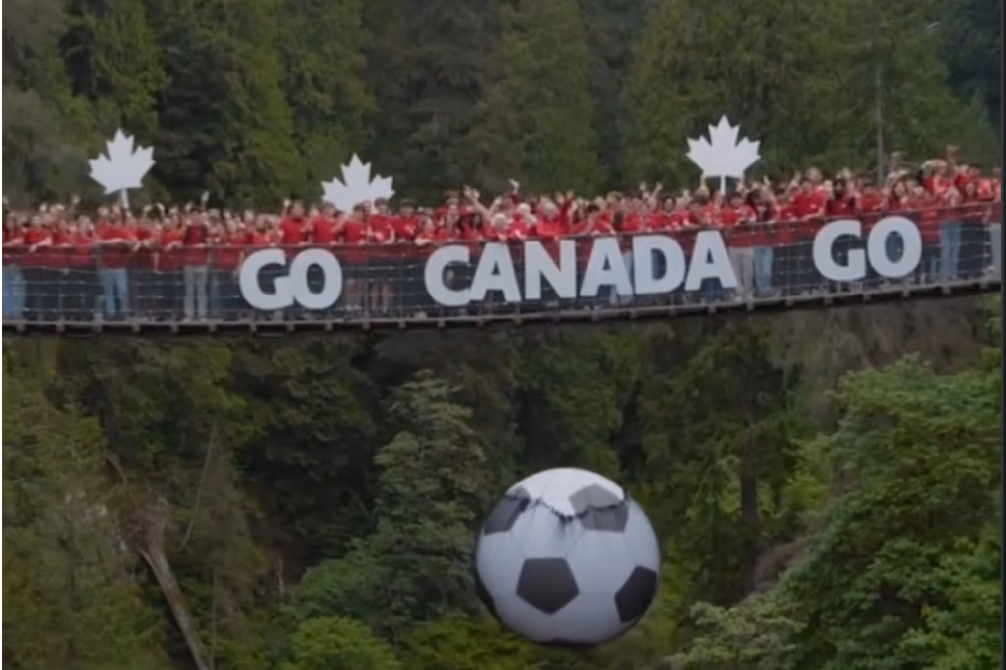 Capilano Suspension Bridge gets a FIFA World Cup makeover with giant soccer ball