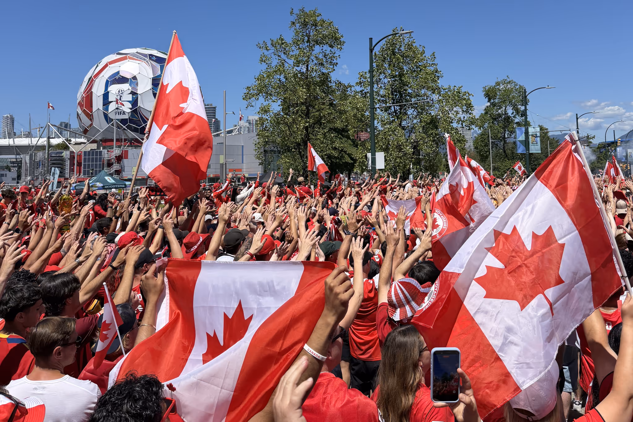 Canada fans hold epic pre-game FIFA World Cup gathering in Vancouver