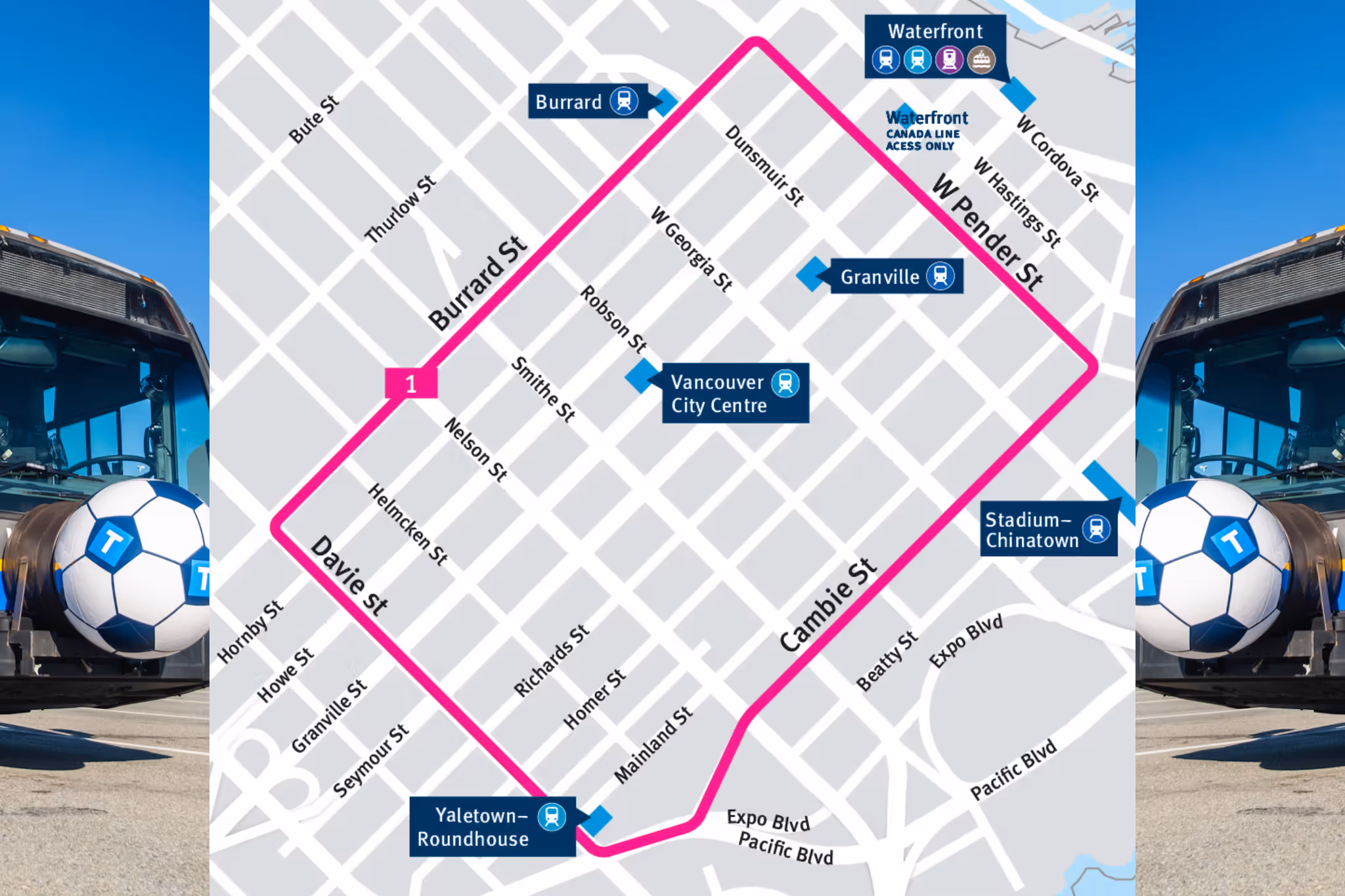 TransLink to run temporary Downtown Vancouver circular bus route during FIFA World Cup