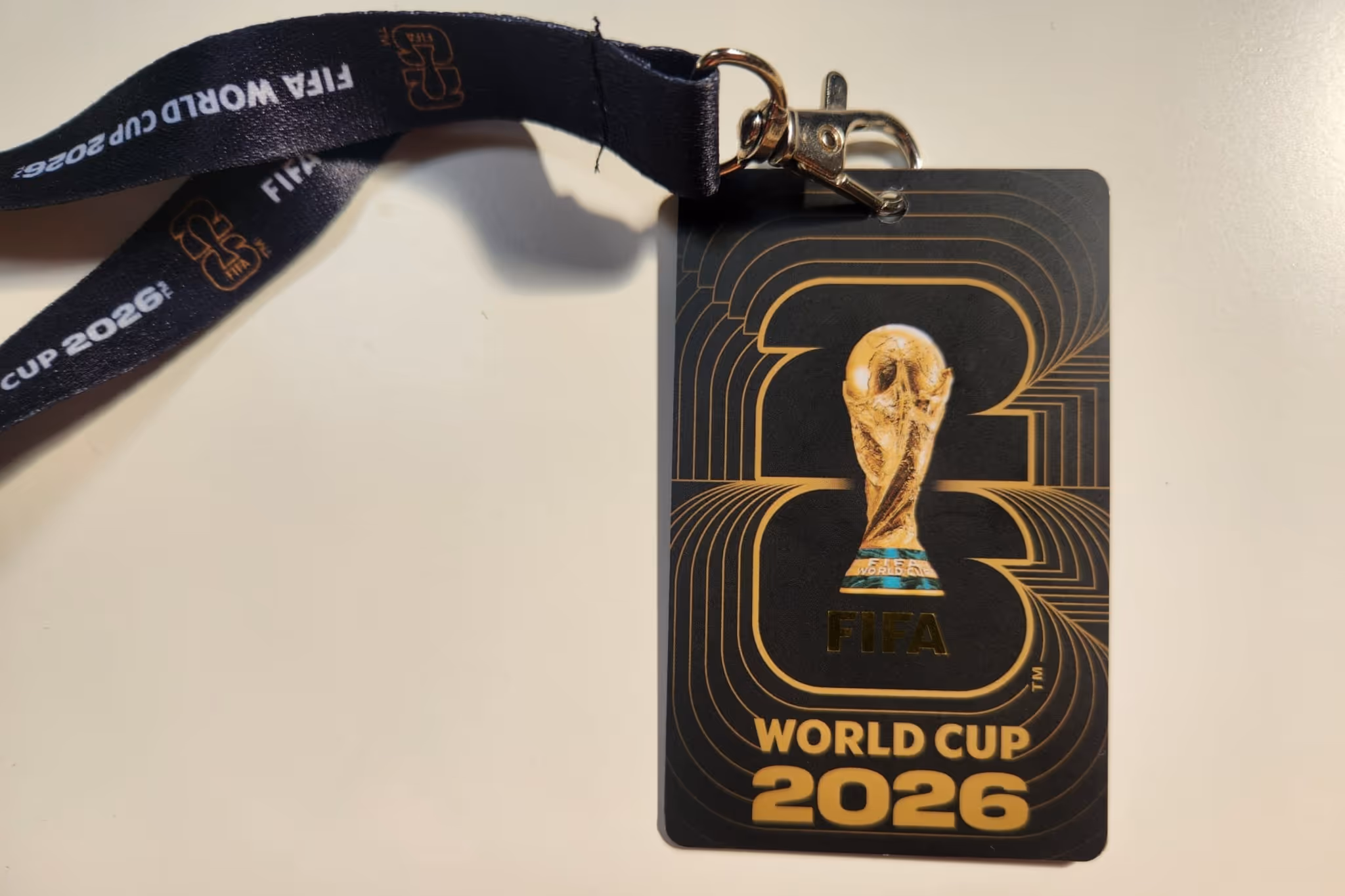 People are selling free lanyards from Vancouver FIFA World Cup Matches