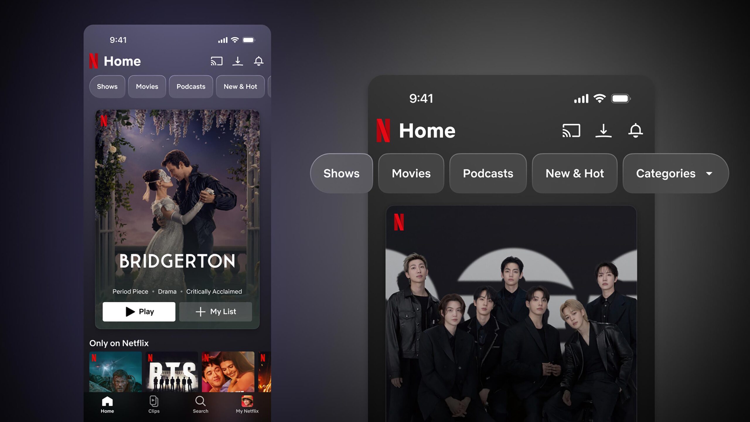Netflix expands discovery on mobile with refreshed design, vertical Clips