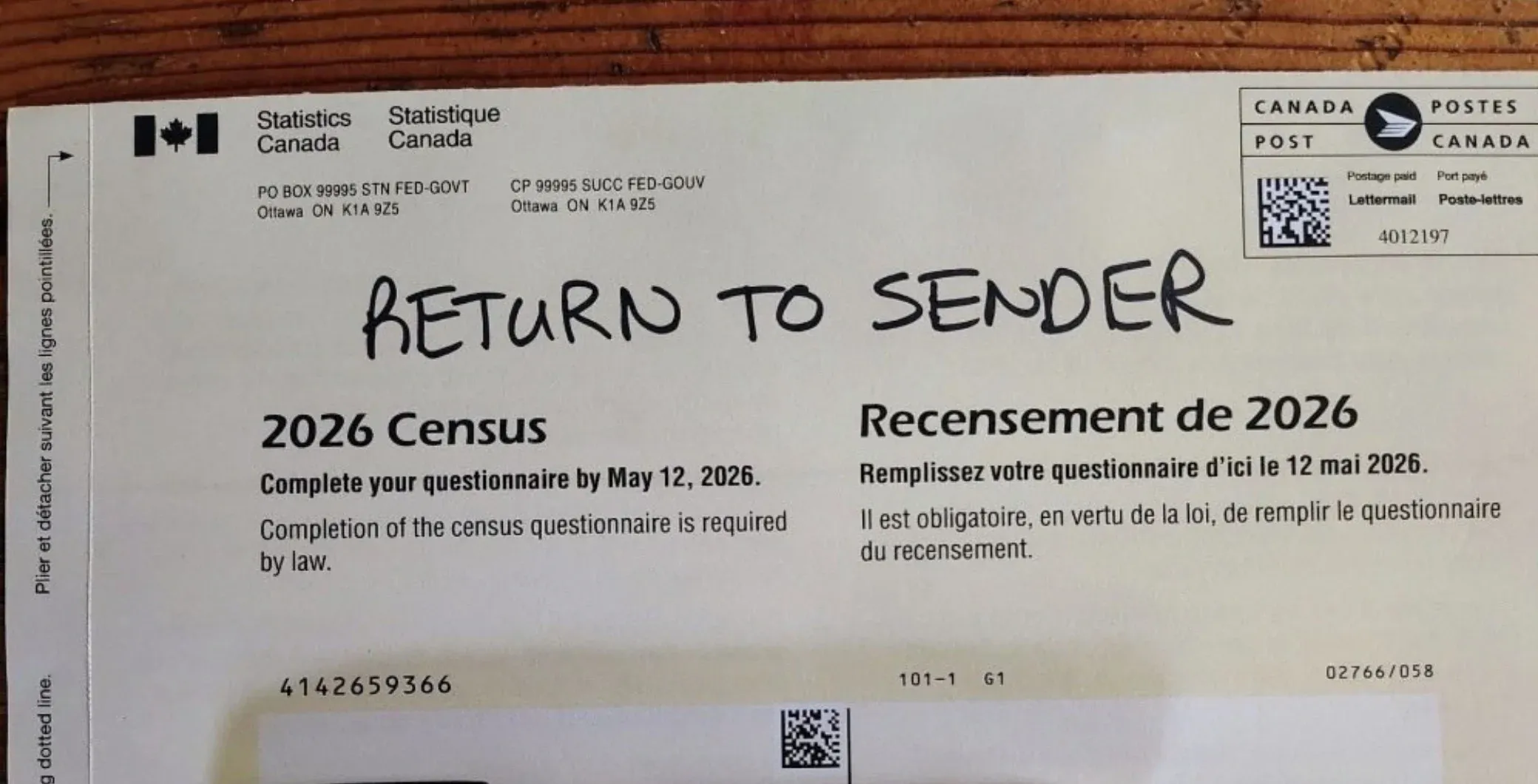 ‘Return to sender,’ Some people in Canada are refusing to fill out their census forms, risking fines up to $1,000