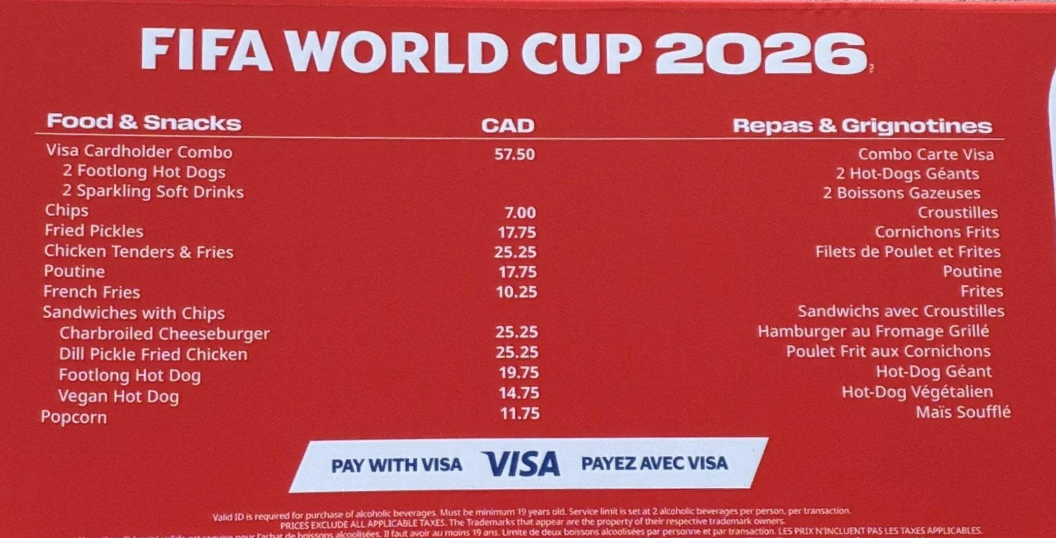 ‘I’m staying home’: Toronto fans stunned by FIFA World Cup food prices
