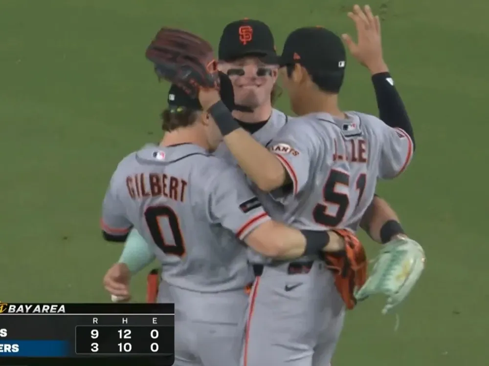 Giants outfielders reportedly told to tone down viral ‘thrusting’ celebration
