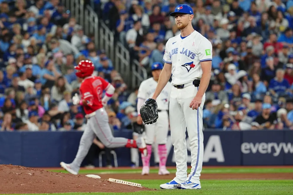 Blue Jays' Eric Lauer roughed up as Angels avoid sweep