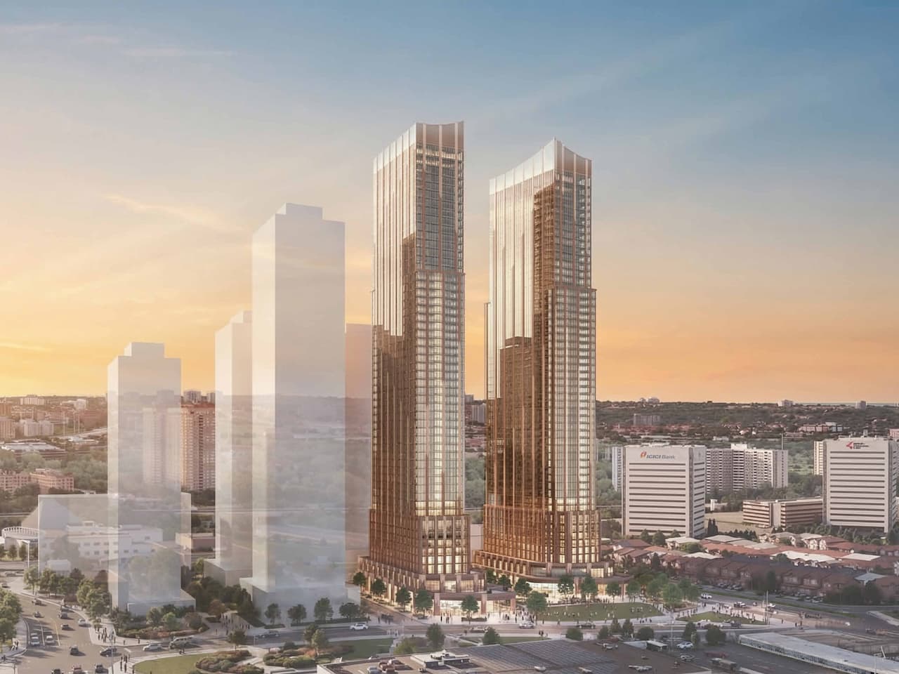 Two 53-Storey Towers Proposed as Part of Larger Redevelopment Plan Near Don Valley Station