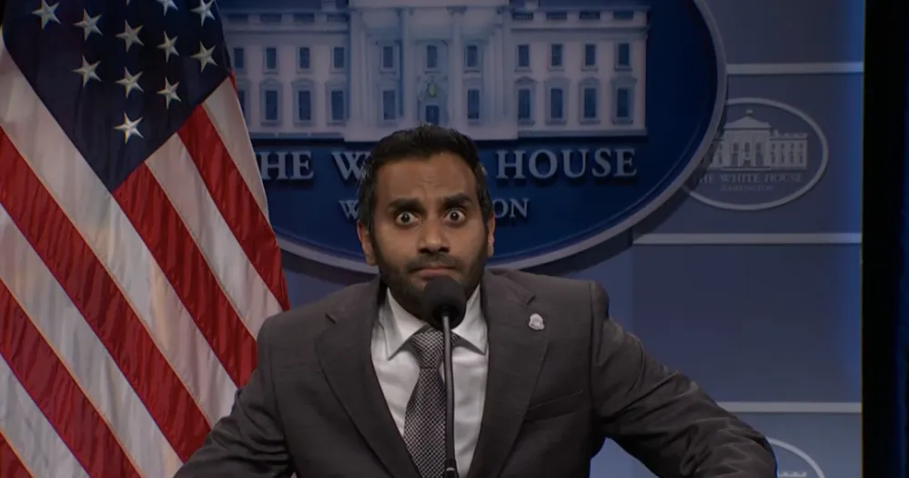 Aziz Ansari’s Kash Patel Partners Up With Colin Jost’s Pete Hegseth to Talk Iran, Rising Prices on ‘SNL’