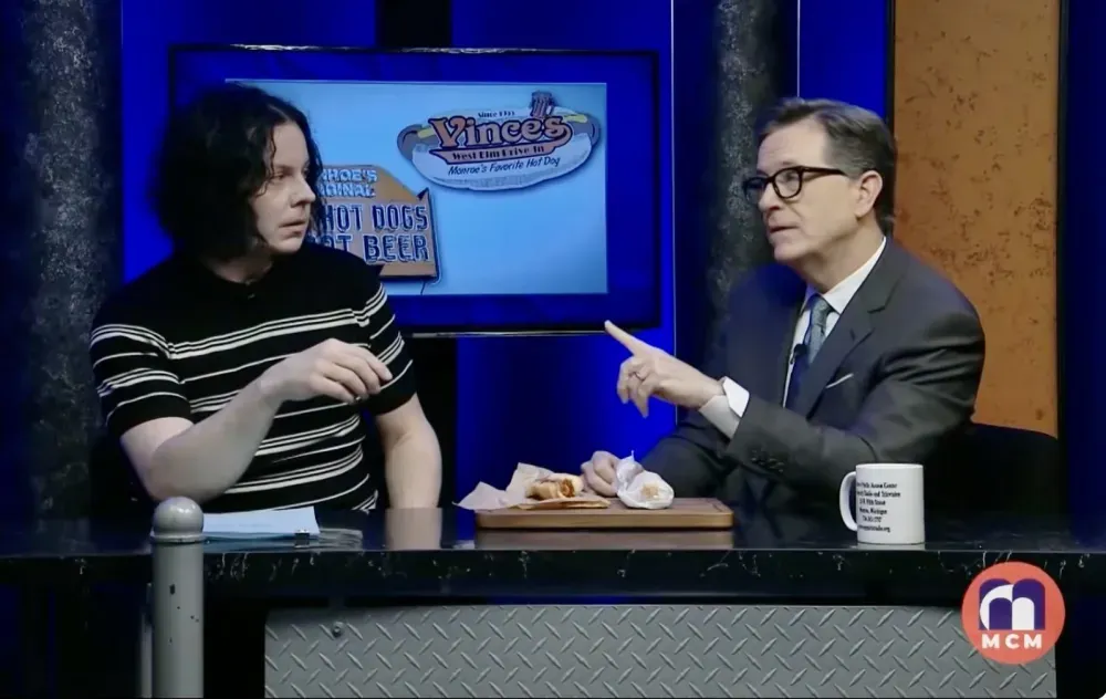 Stephen Colbert Follows CBS Finale 24 Hours Later With Hilarious Hour of Michigan Public Access TV, Featuring Jack Whi…