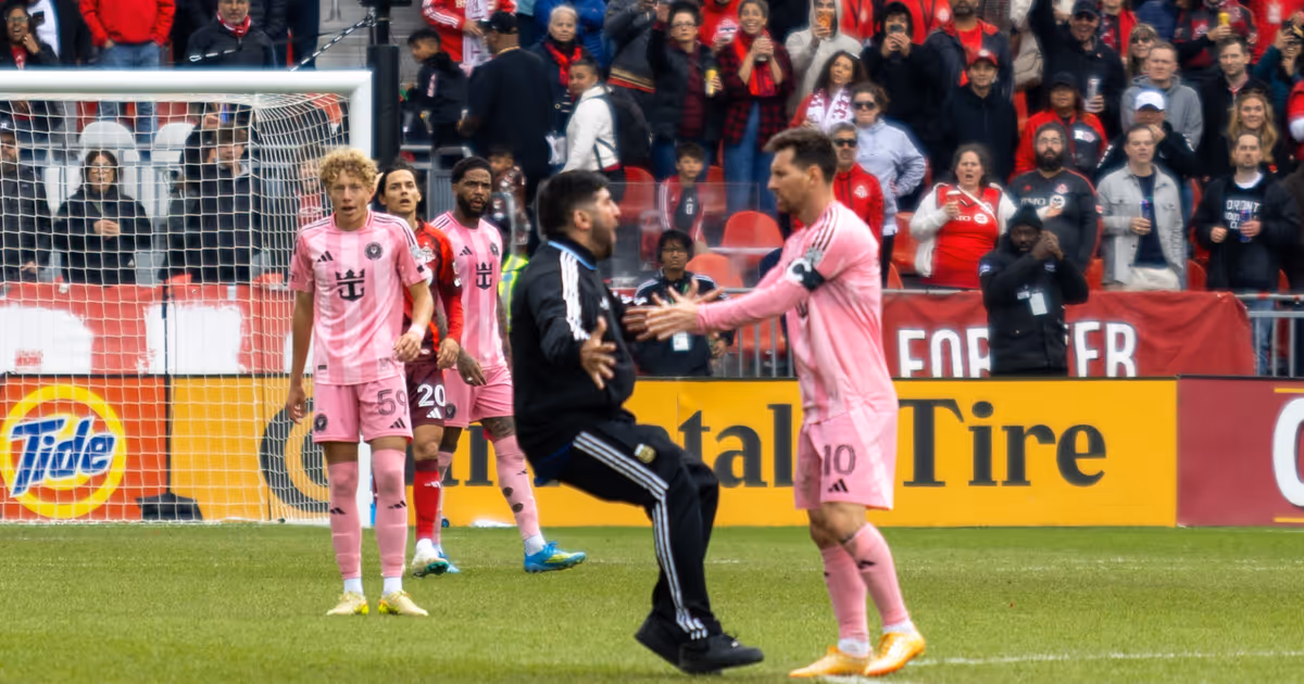 Multiple fans stormed the field during Messi's return to Toronto