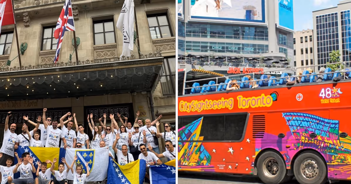 Bosnian fans turn popular Toronto sightseeing tour into FIFA party bus