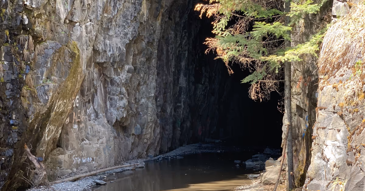 You can hike through an abandoned railway tunnel in Ontario