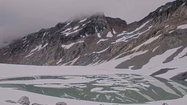 Glacial outburst underway northeast of Pemberton, B.C.