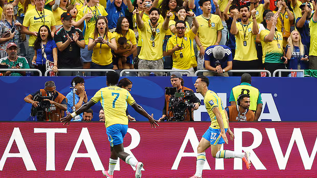 Brazil ekes out win over Japan late in injury time, overcoming first-half deficit