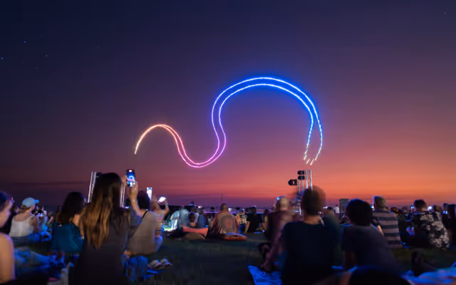 A dazzling free drone light show is happening in Calgary this weekend