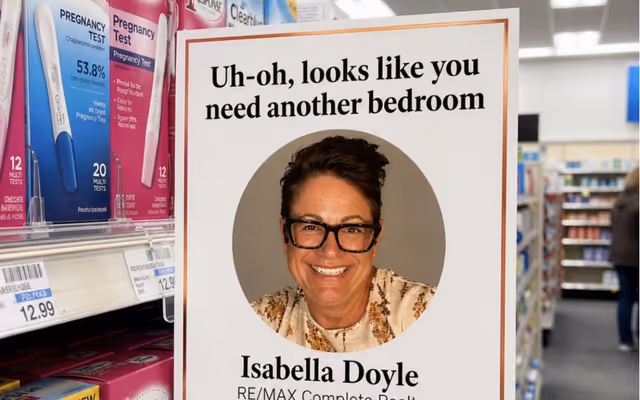 An Alberta real estate agent is going viral for a very clever ad placement