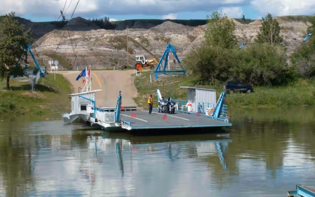 A rare ferry is free to ride this summer in Alberta’s Badlands