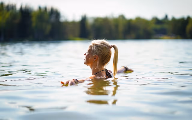 This Alberta lake has barely any crowds for a warm summer swim