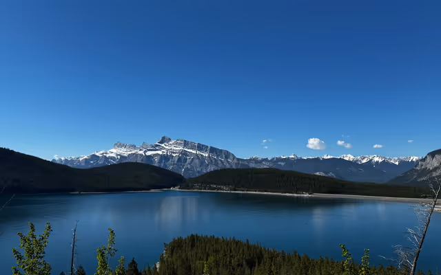 A ghost town is submerged beneath an iconic Alberta lake