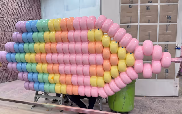 A HUGE 14-foot beaded earring is about to go up in Hawrelak Park