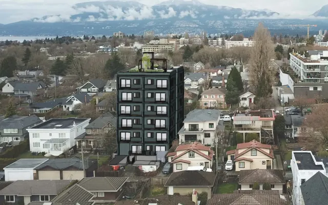 This is Vancouver's first housing project proposal under the new single-staircase building rules
