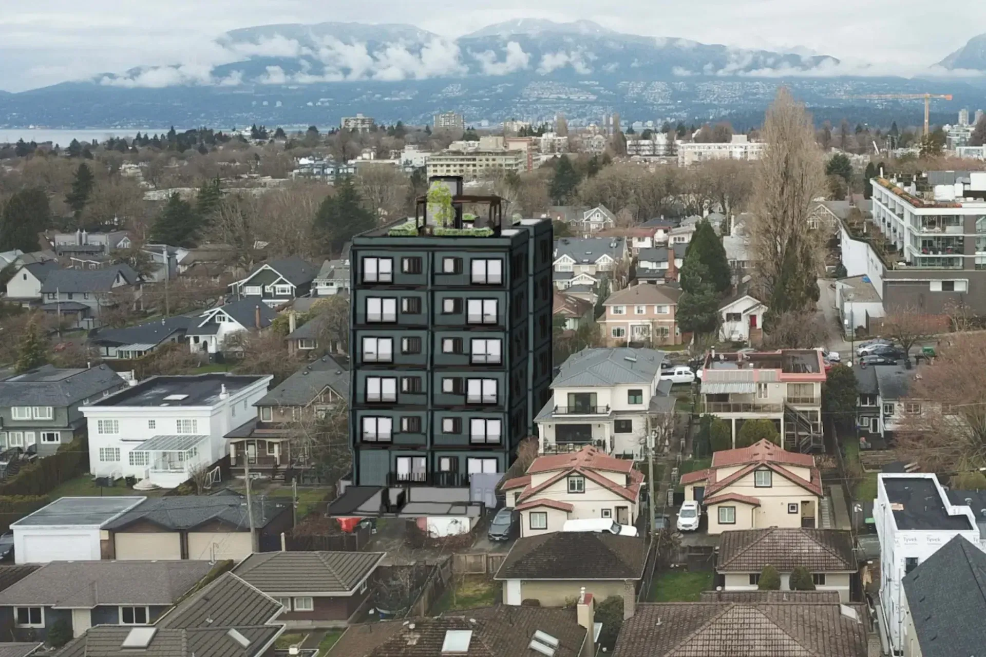 This is Vancouver's first housing project proposal under the new single-staircase building rules
