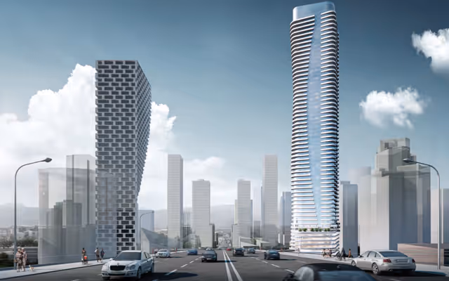 Gateway landmark condo and hotel tower with 10,000 sq. ft. top-floor destination restaurant proposed beside Granville…