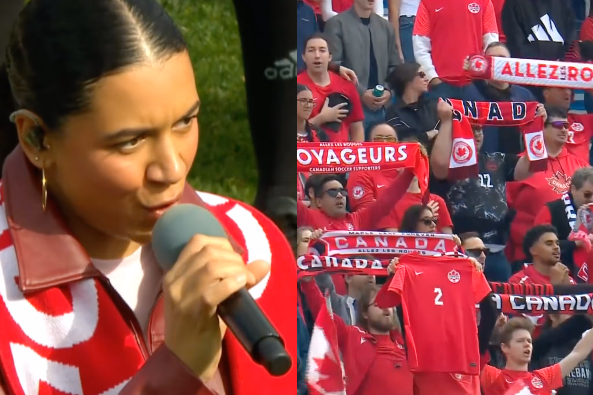 Anthem singer forgets words to 'O Canada' before crowd saves the day
