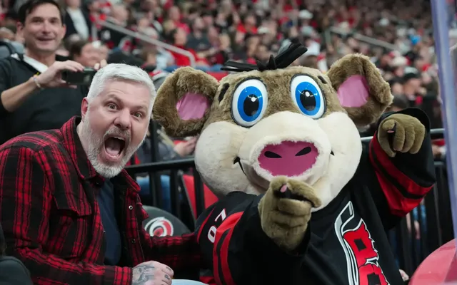 Carolina Hurricanes mascot gets political in odd troll of Vancouver Canucks fans