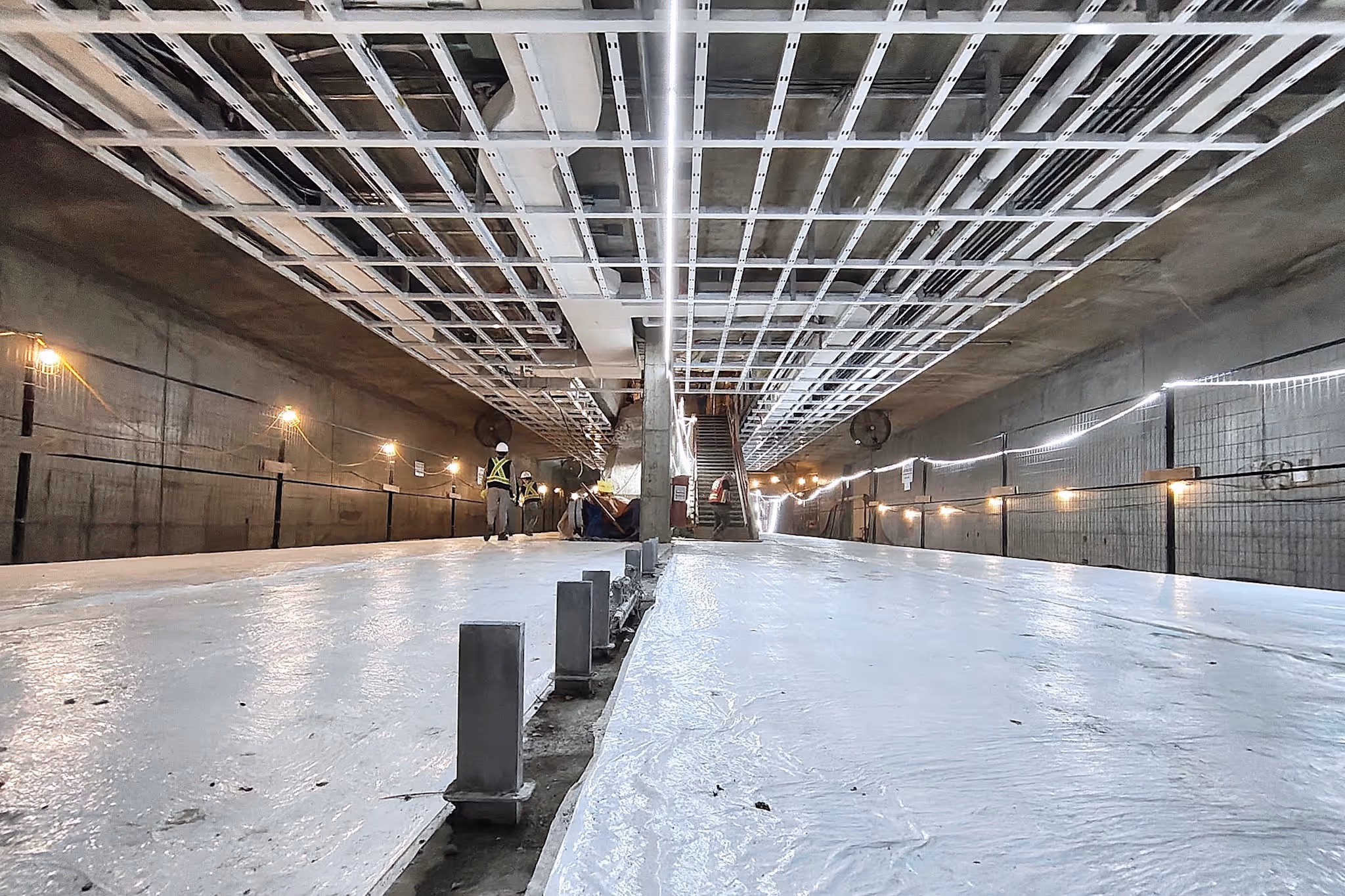 Broadway Subway station platforms begin to take shape