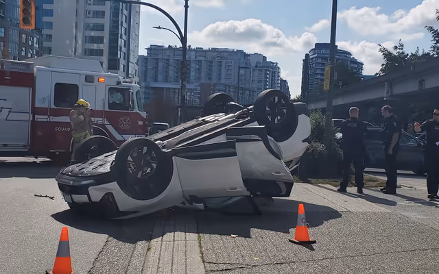 Rollover crash in Vancouver shocks passersby, impacts traffic