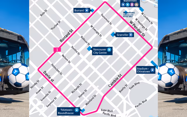 TransLink to run temporary Downtown Vancouver circular bus route during FIFA World Cup