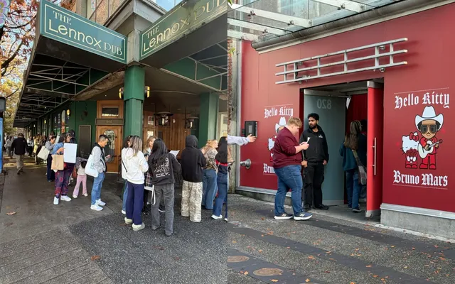 Vancouver Hello Kitty Bruno Mars pop-up spawns huge lineup