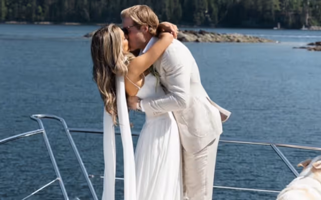 Wife of Vancouver Canucks' Boeser shows off stunning photos from their wedding