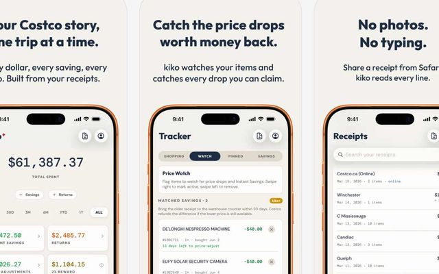 Canadian-made Kiko app helps track Costco purchases for price matching