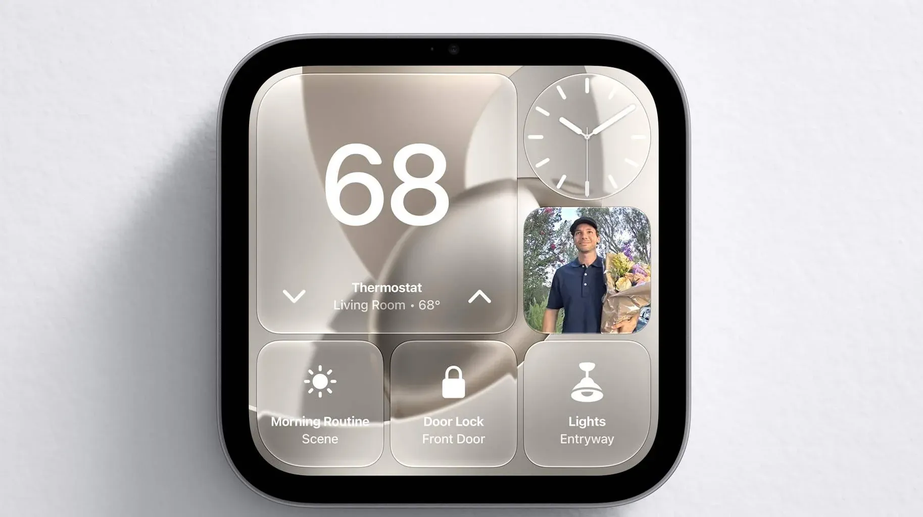 Apple’s wall-mounted HomeView doesn’t come with a wall mount
